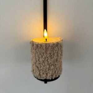 Blockljus beige korthårig päls