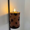 Blockljus brun linne leopard