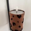 Blockljus brun linne leopard