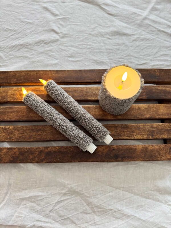 Blockljus grå korthårig päls