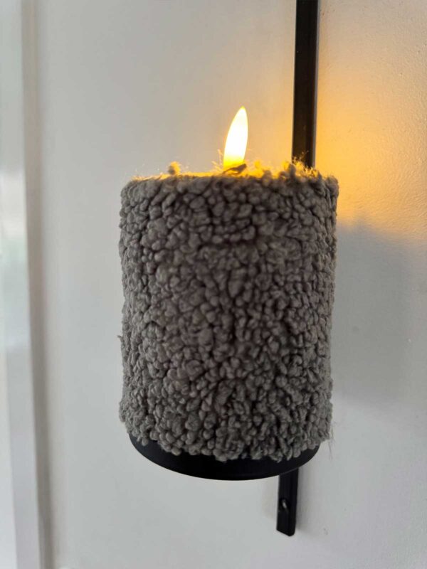 Blockljus grå korthårig päls