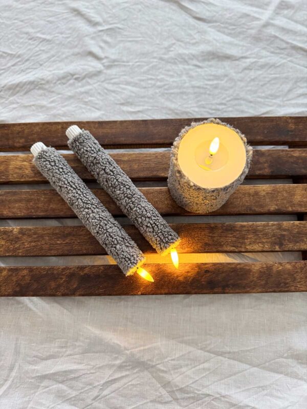 Blockljus grå korthårig päls