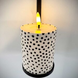 Blockljus vit småprickig