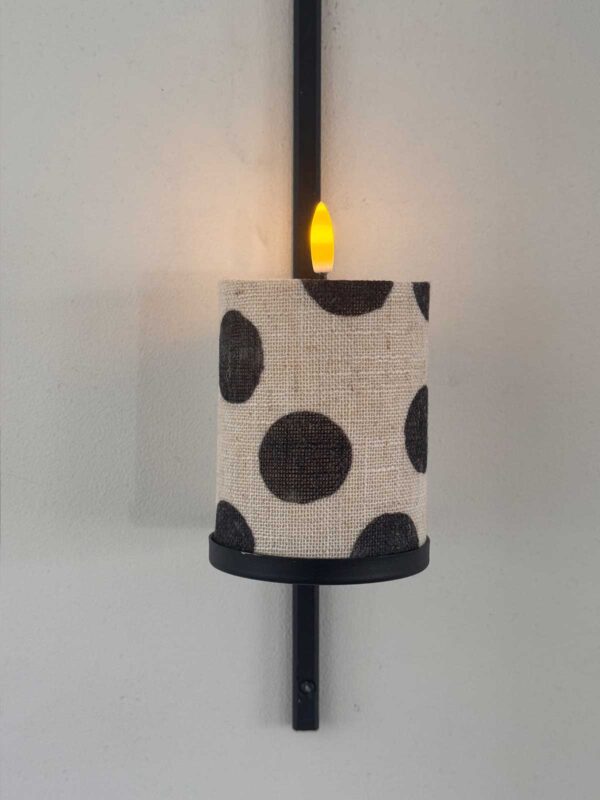 Blockljus vit storprickig