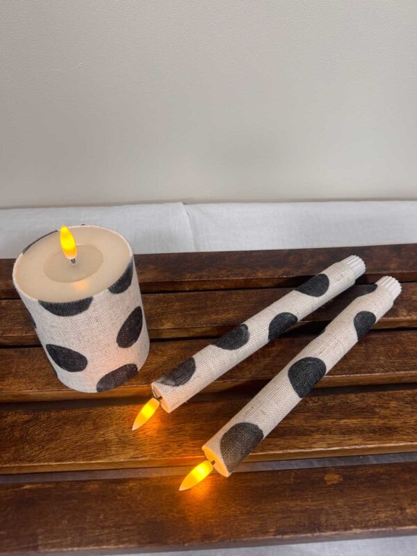 Blockljus vit storprickig