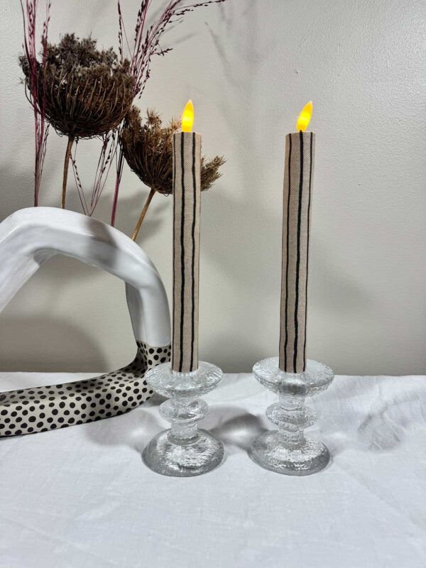 Kronljus beige randig