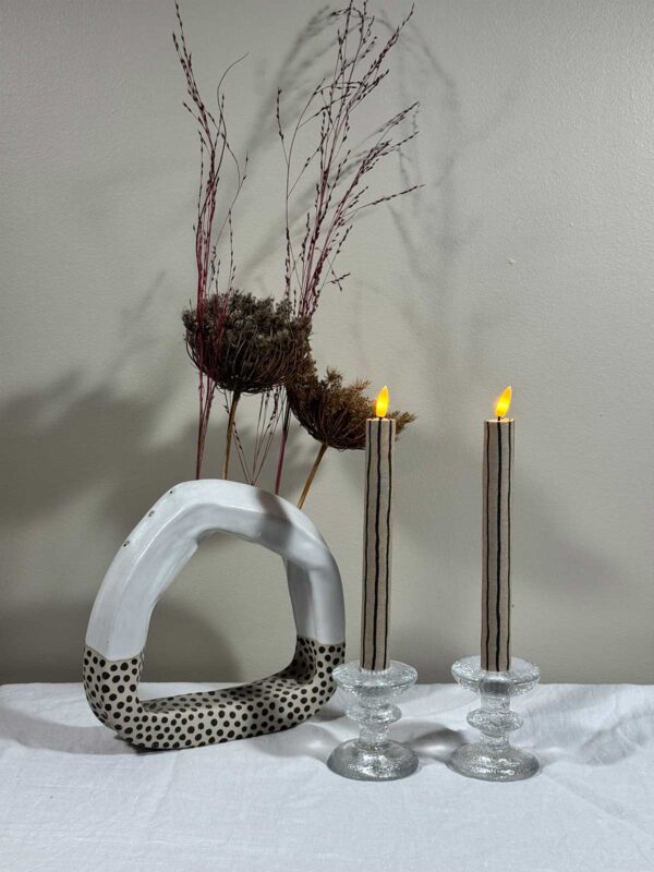 Kronljus beige randig