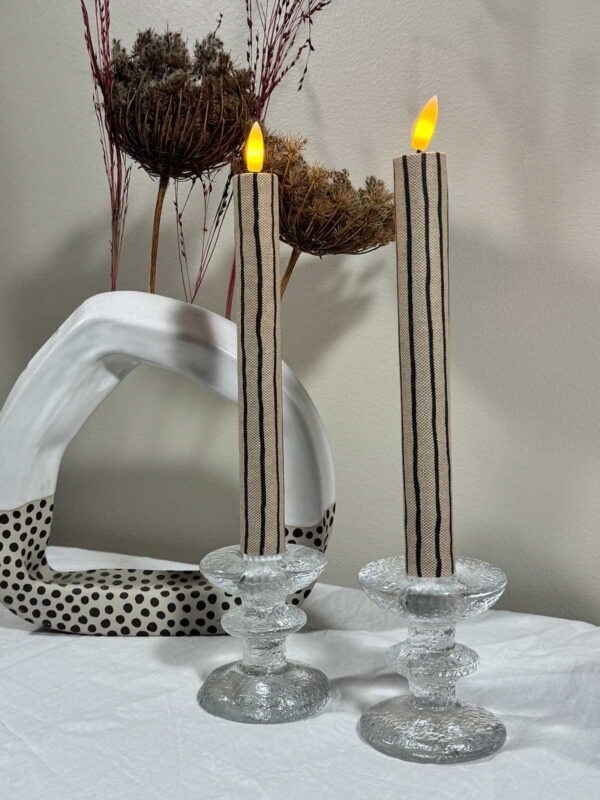 Kronljus beige randig