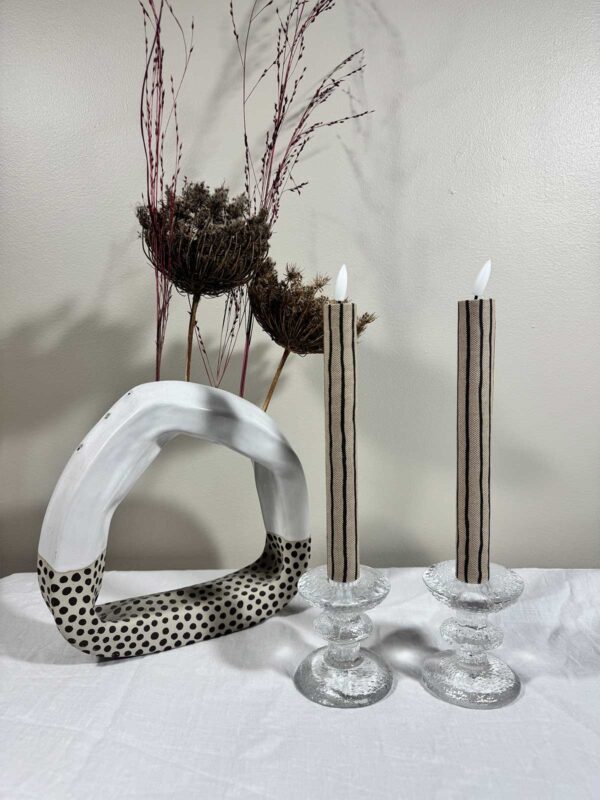 Kronljus beige randig