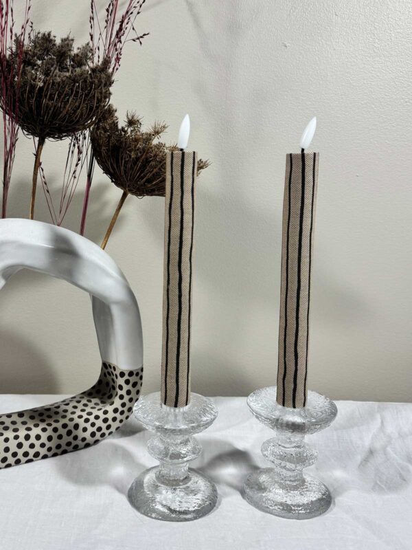 Kronljus beige randig