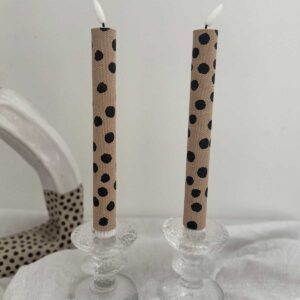 Kronljus beige småprickig