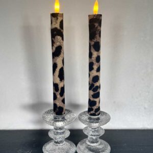 Kronljus brun bomull leopard
