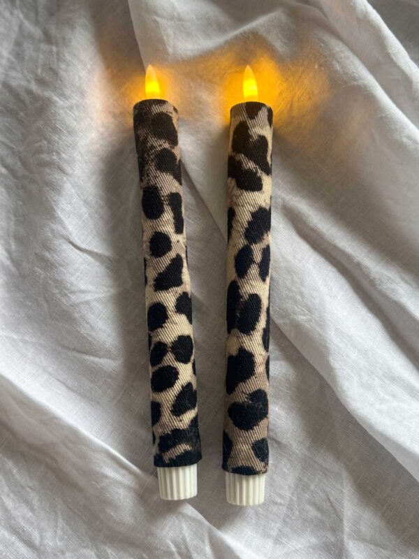 Kronljus brun bomull leopard