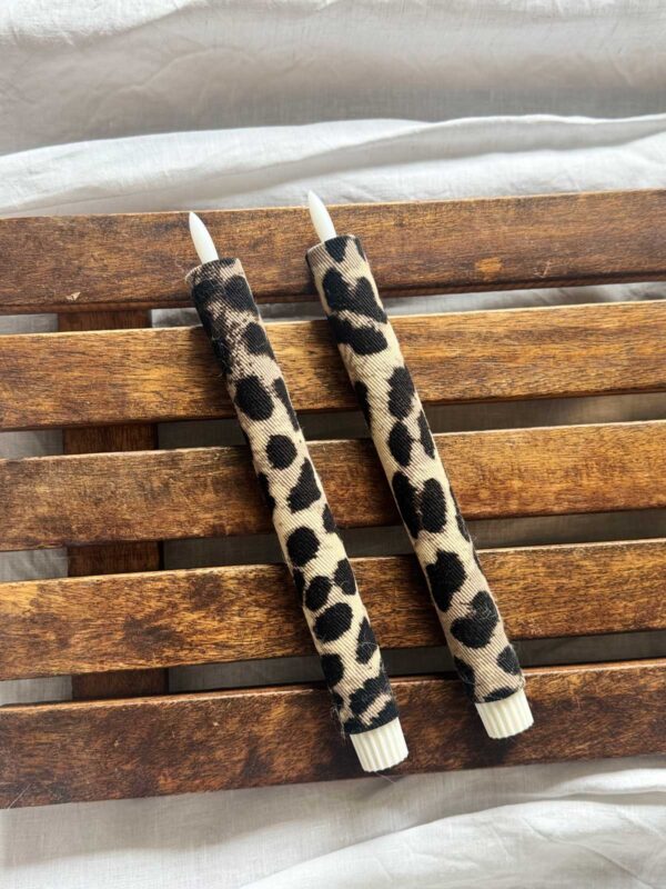 Kronljus brun bomull leopard