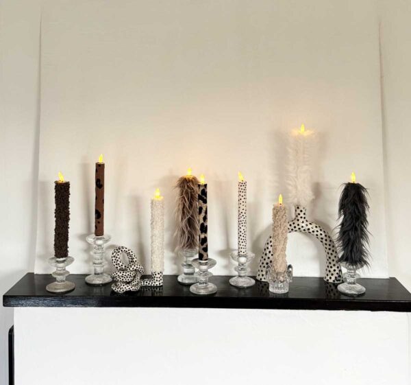 Kronljus brun bomull leopard