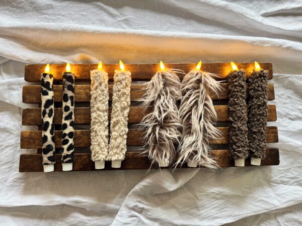 Kronljus brun bomull leopard