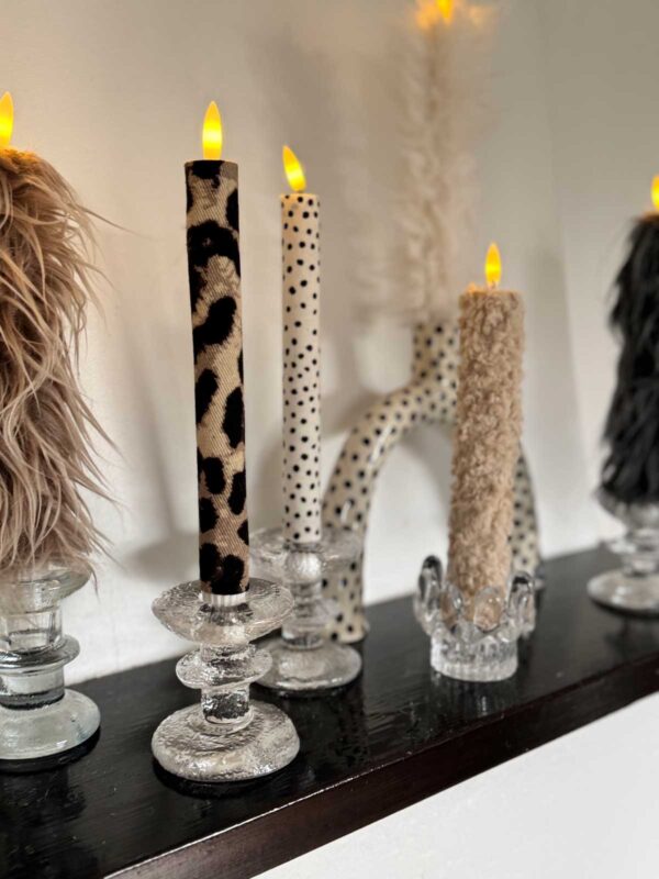 Kronljus brun bomull leopard