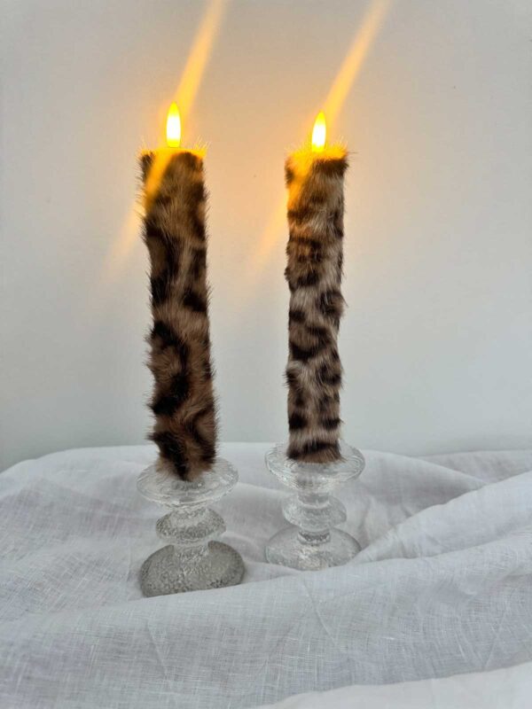 Kronljus brun leopard mellanlång päls