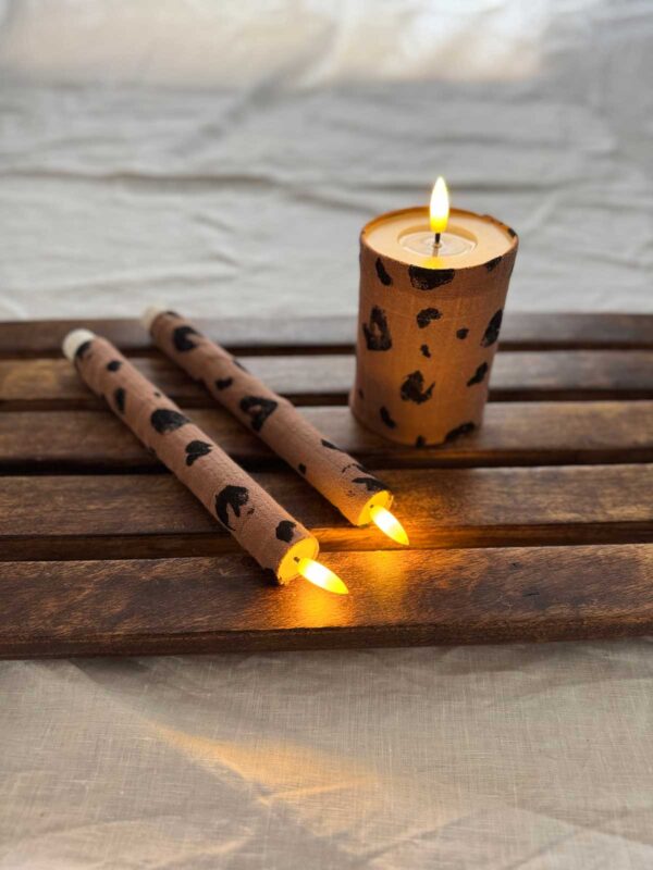 Kronljus brun linne leopard