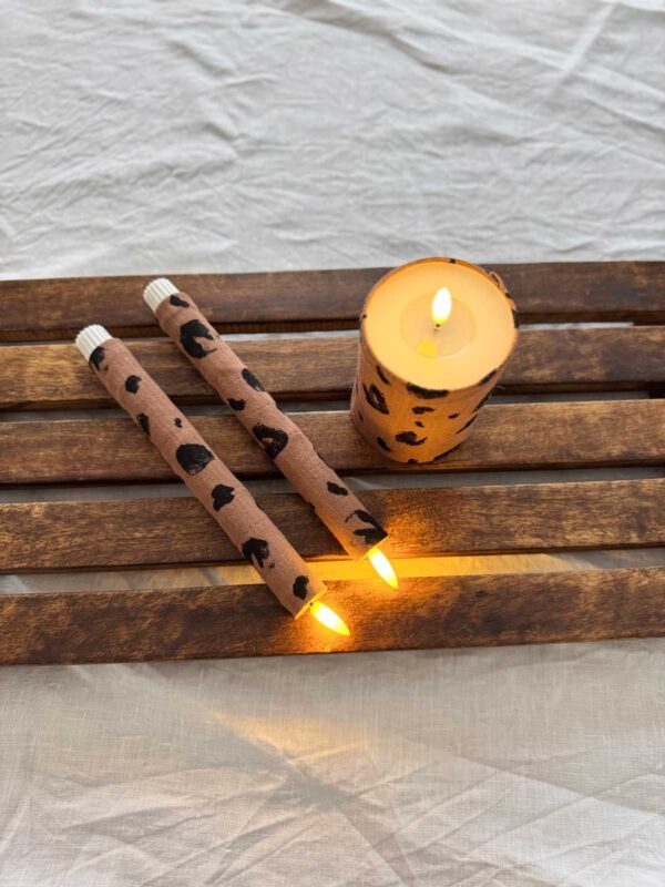 Kronljus brun linne leopard