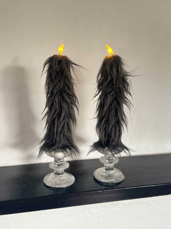 Kronljus grå långhårig päls