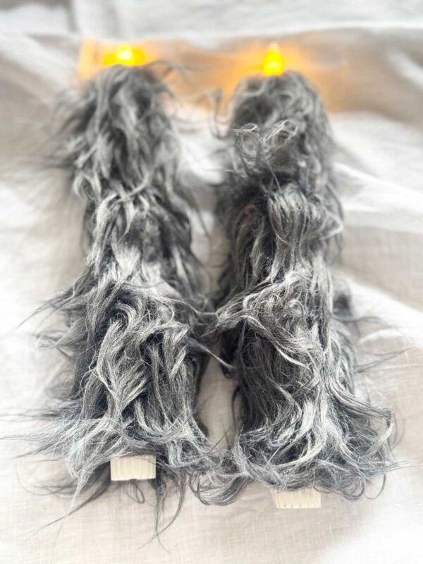 Kronljus grå långhårig päls