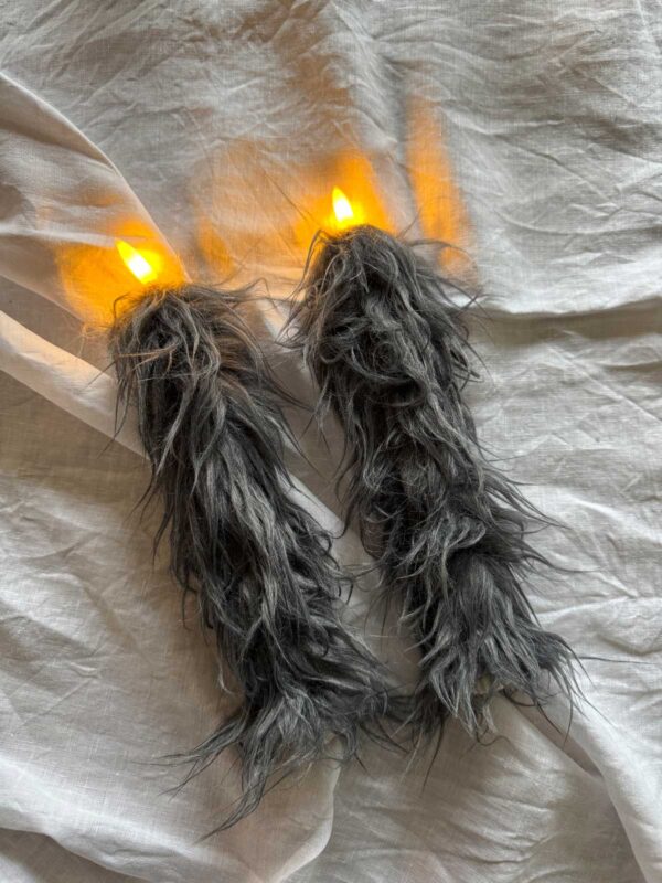 Kronljus grå långhårig päls