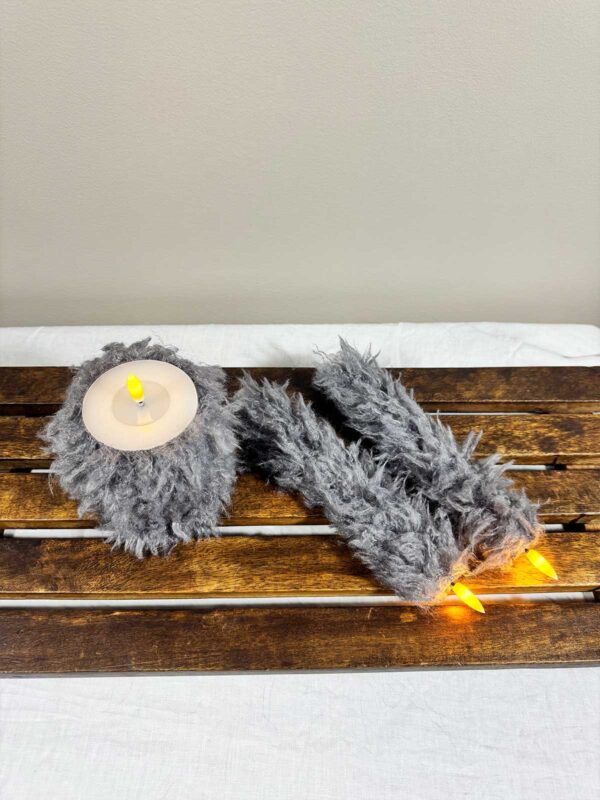 Kronljus grå mellanlång päls