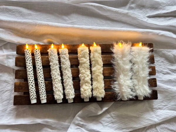 Kronljus vit långhårig päls