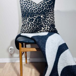 Kudde brun bomull leopard