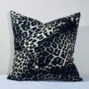 Kudde brun bomull leopard