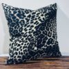 Kudde brun bomull leopard