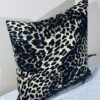 Kudde brun bomull leopard