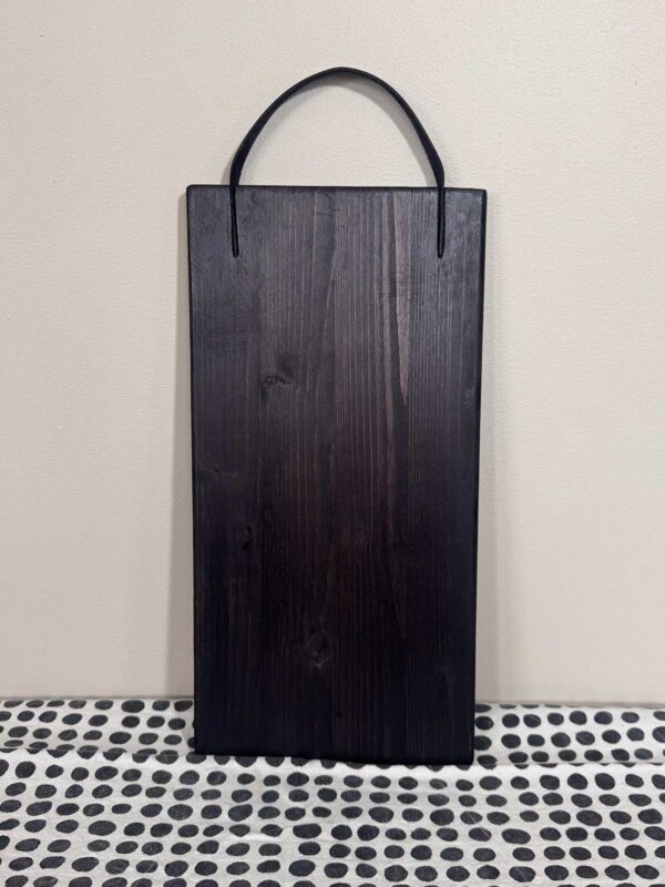 Serveringsbricka med läderhandtag