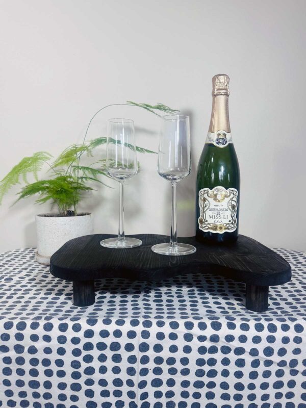 Träbricka balans medium svart