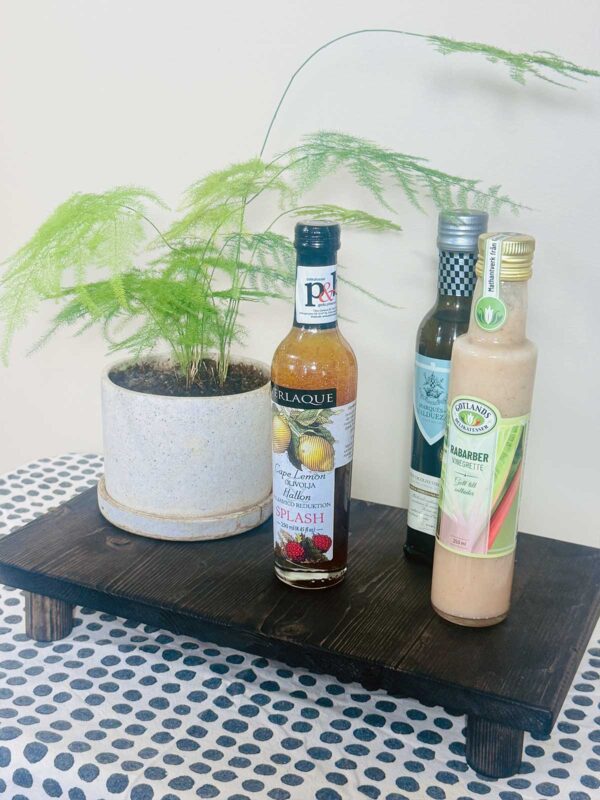 Träbricka flöde medium svart