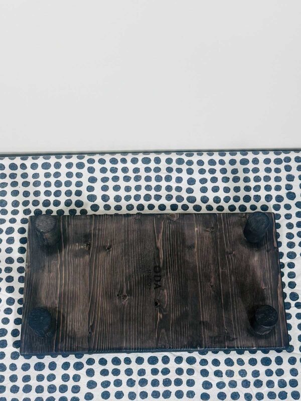 Träbricka flöde medium svart