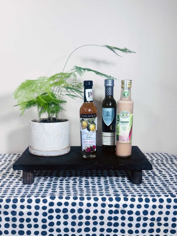 Träbricka flöde medium svart